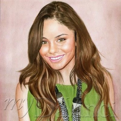 Vanessa Hudgens Watercolor Painting Print,by myDaVinci - myDaVinci